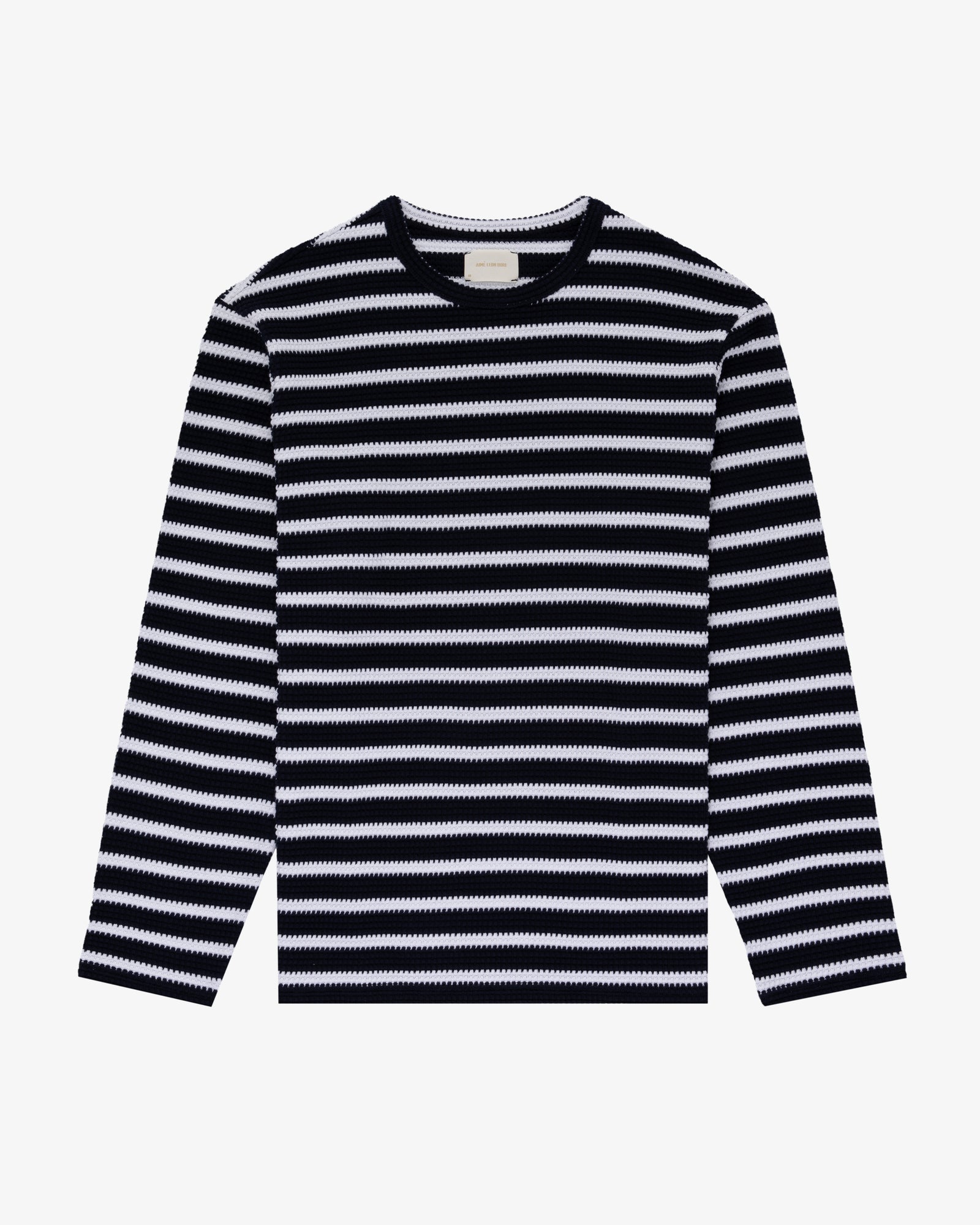 Striped Jacquard Long-Sleeve Tee