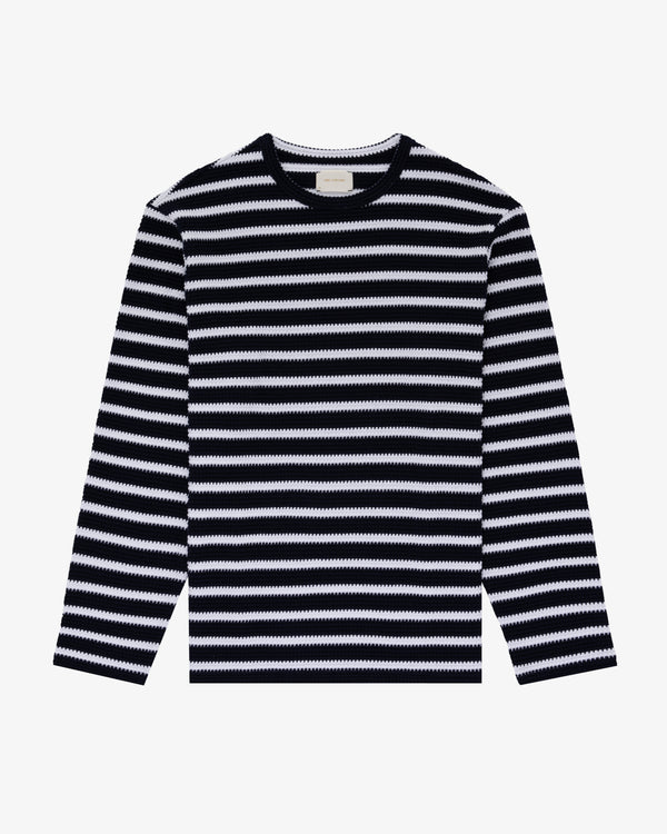 Striped Jacquard Long-Sleeve Tee