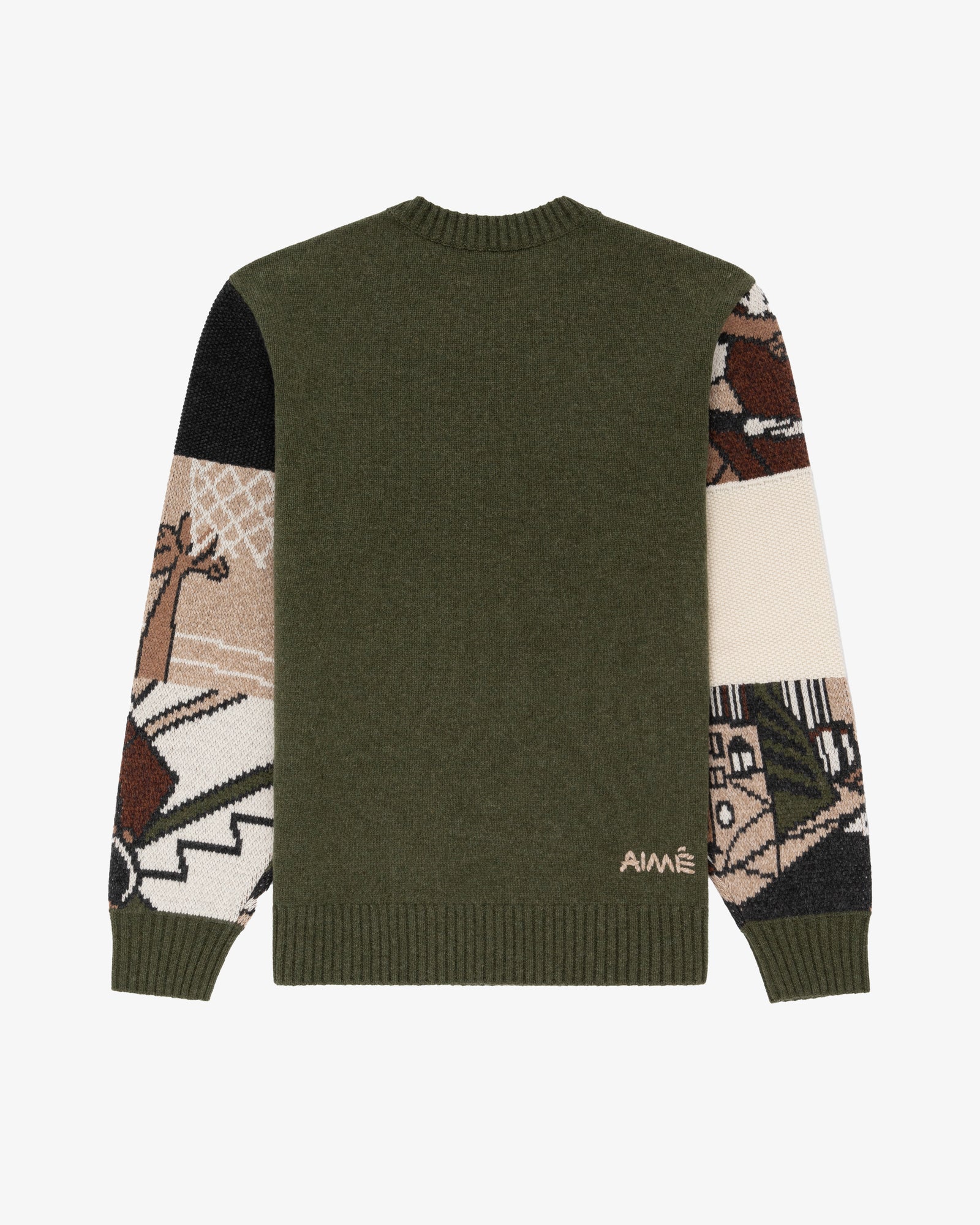 Molina Patchwork Crewneck Sweater Aime Leon Dore