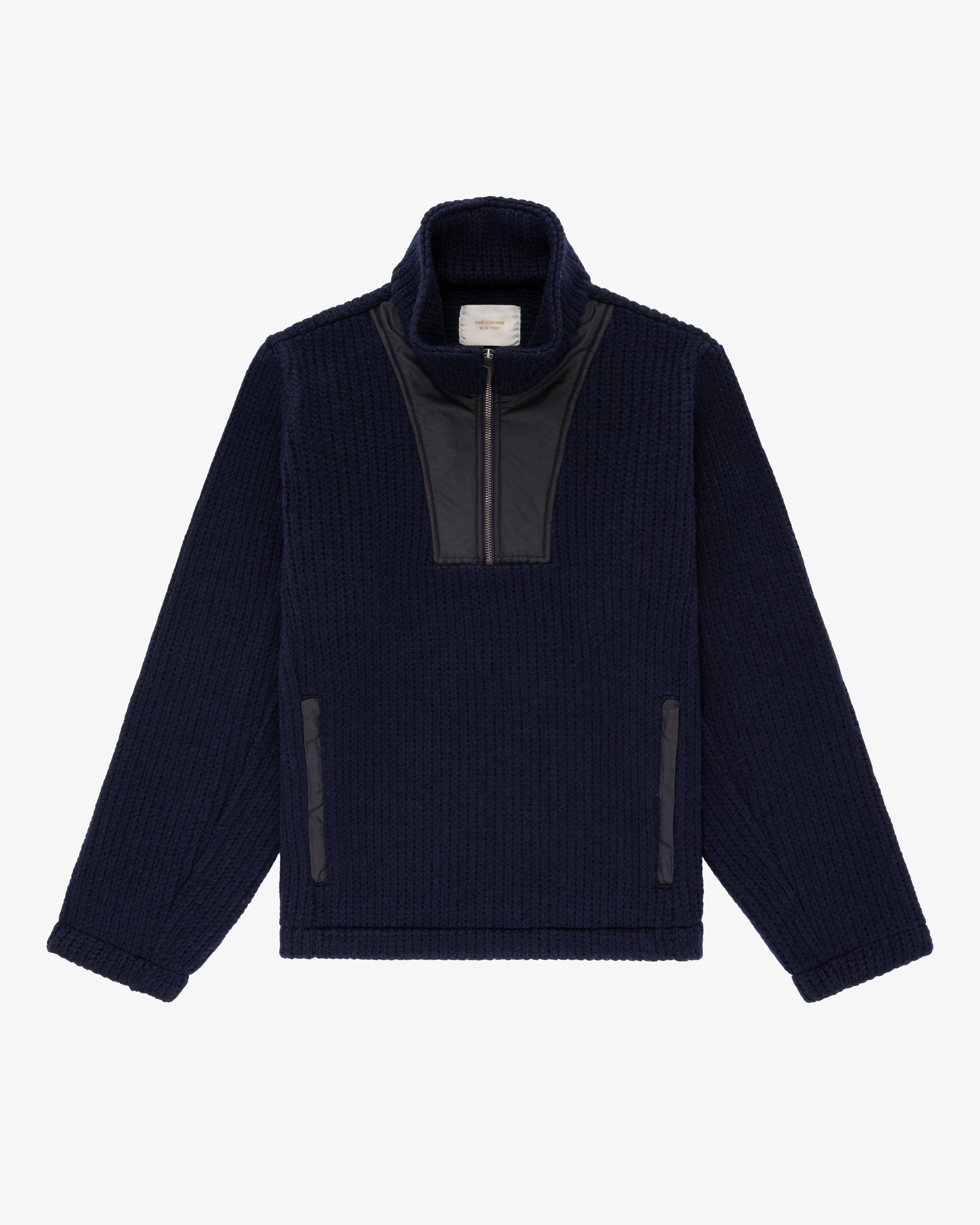 Paneled Half-Zip Pullover