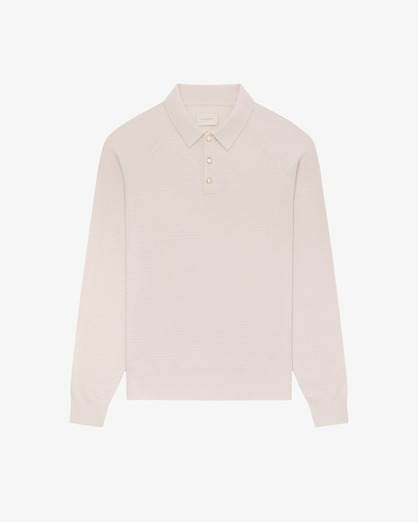 Long-Sleeve Pearl Button Polo