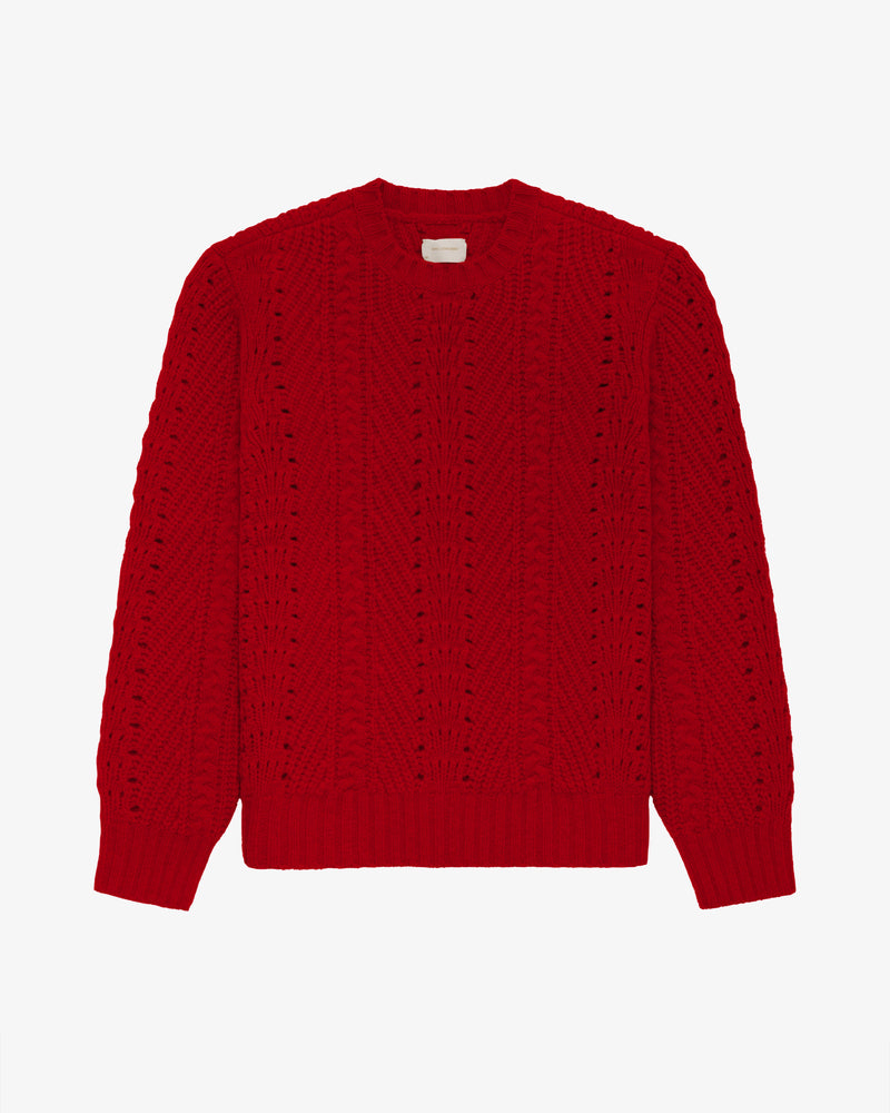 Cable Knit Crewneck Sweater