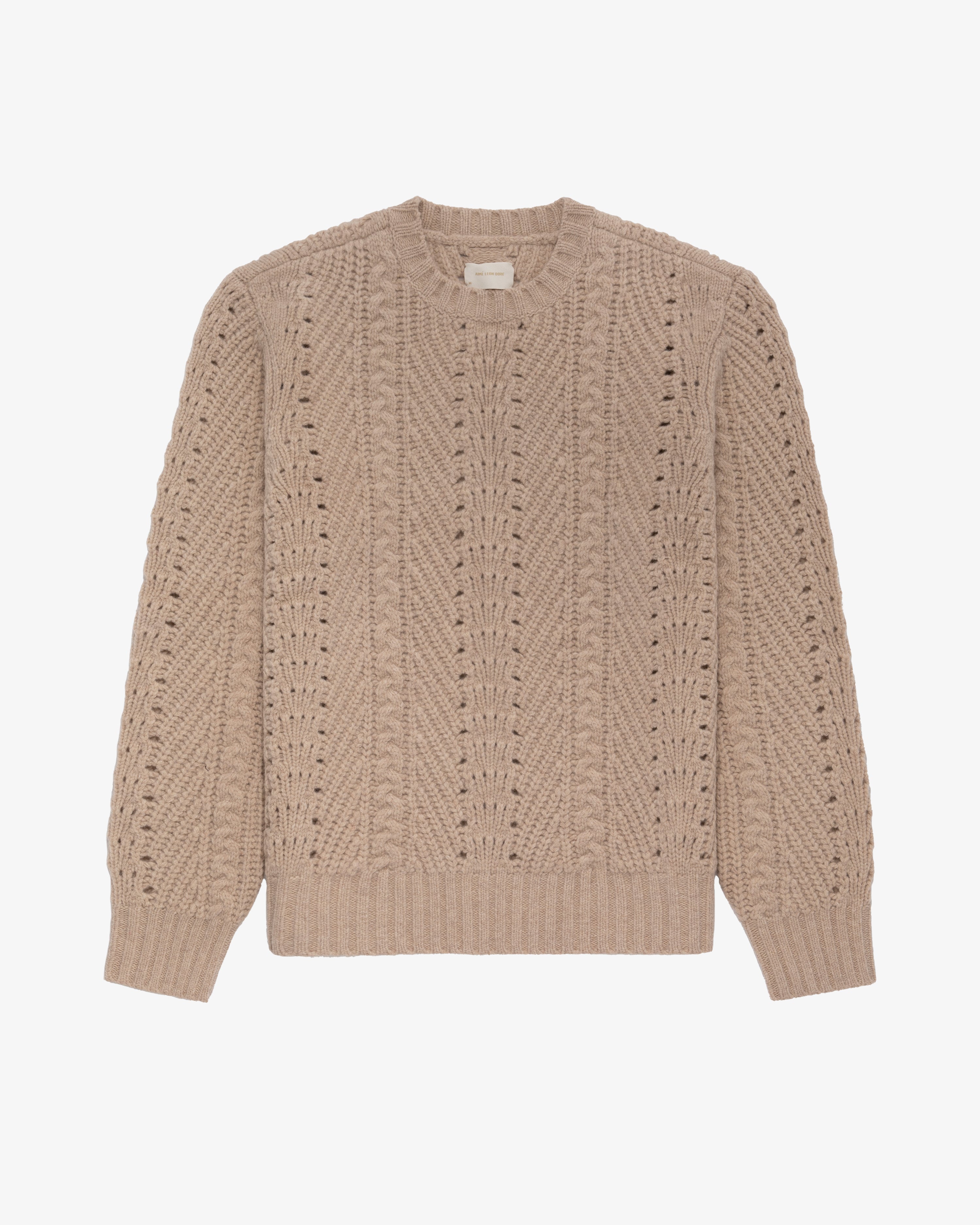 Cable Knit Crewneck Sweater