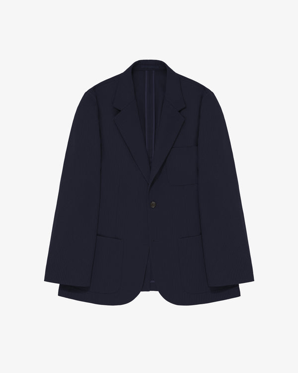 Single-Breasted Wool Suit Jacket