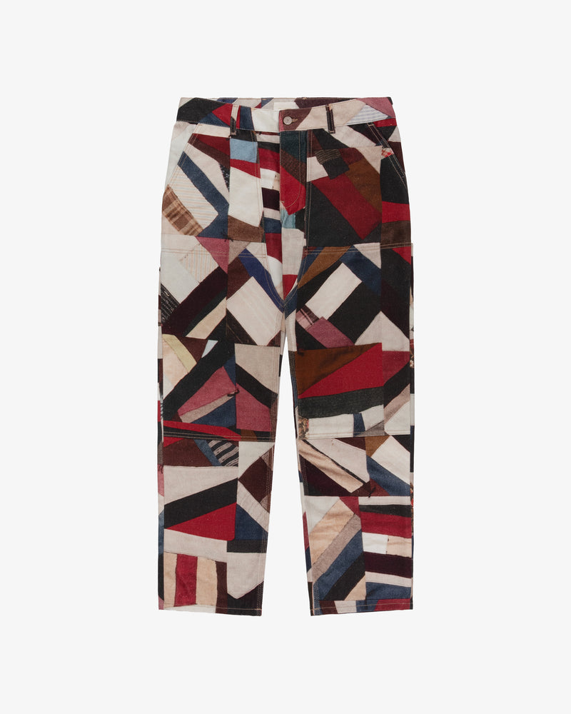 Quilt Print Double Knee Pant