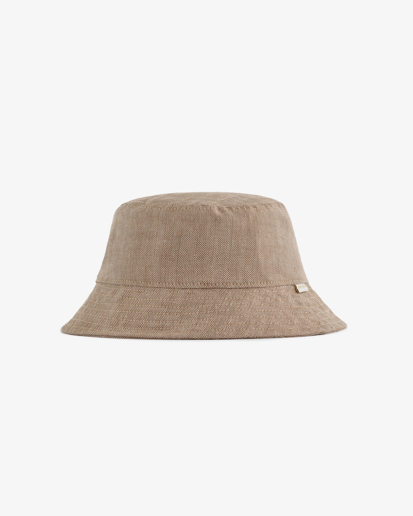 Linen Herringbone Bucket Hat