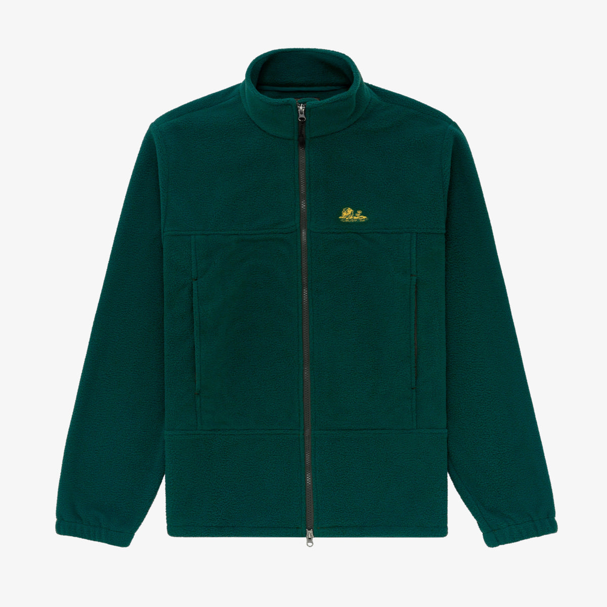 Aime Leon Dore ALD Full-Zip Deep Pile Fleece Jacket in Laurel Oak