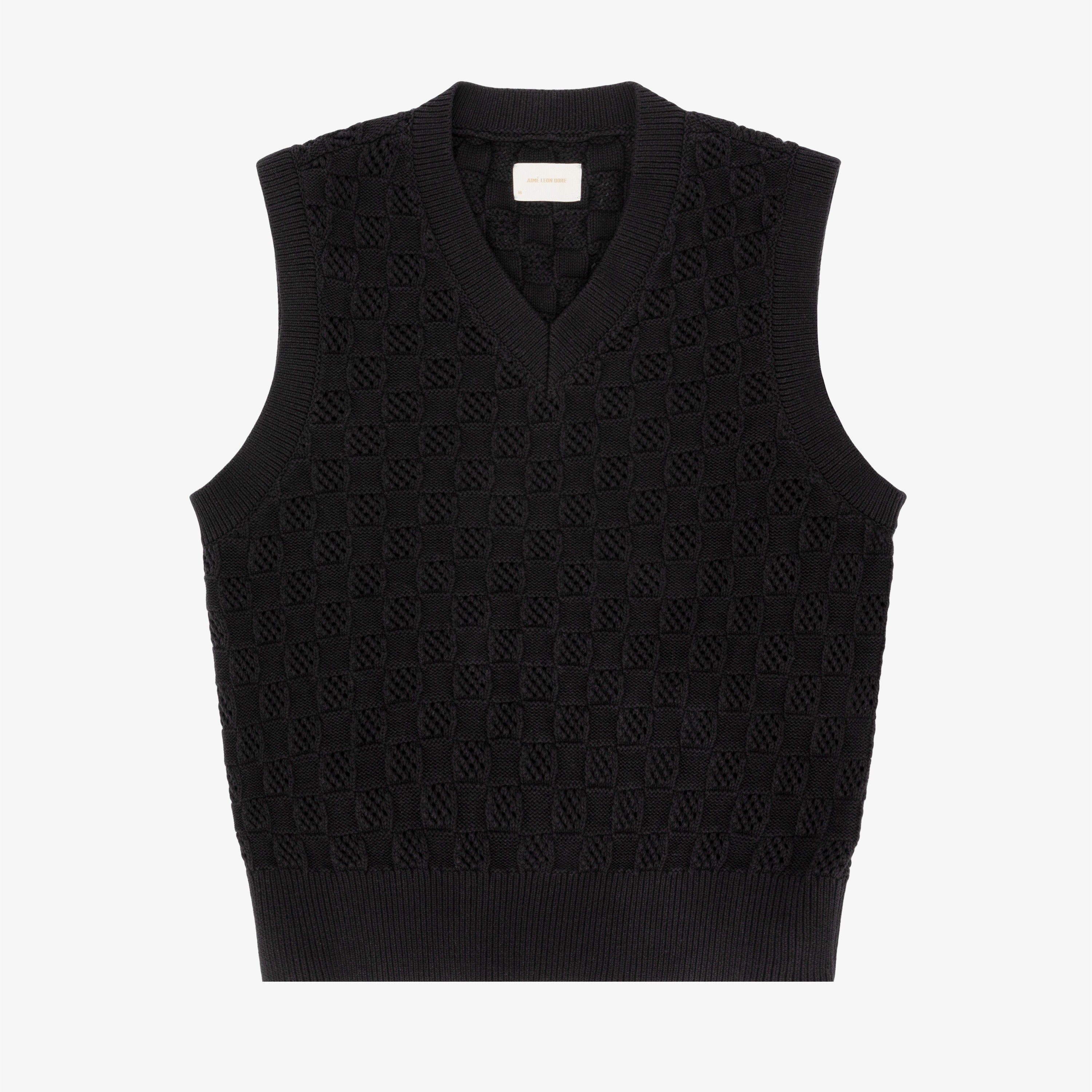 Checkered V-Neck Vest – Aimé Leon Dore