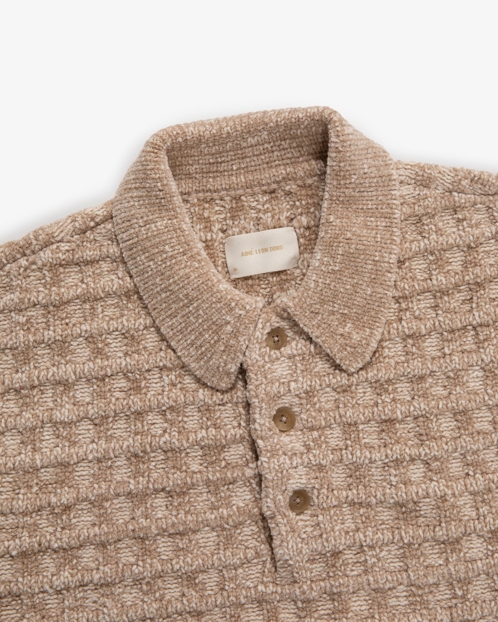 Long-Sleeve Waffle Knit Polo