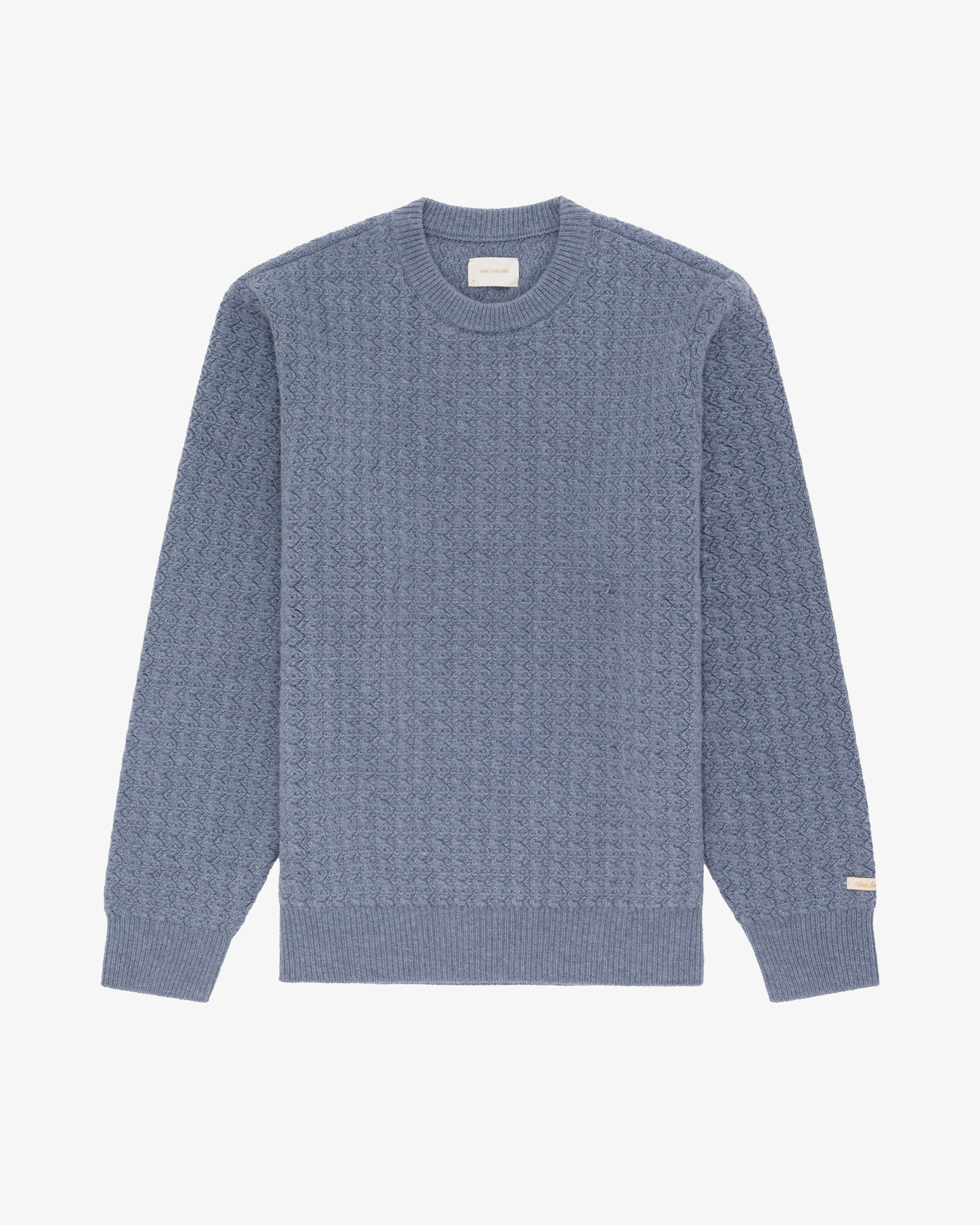 Wavy Cashmere Crewneck Sweater