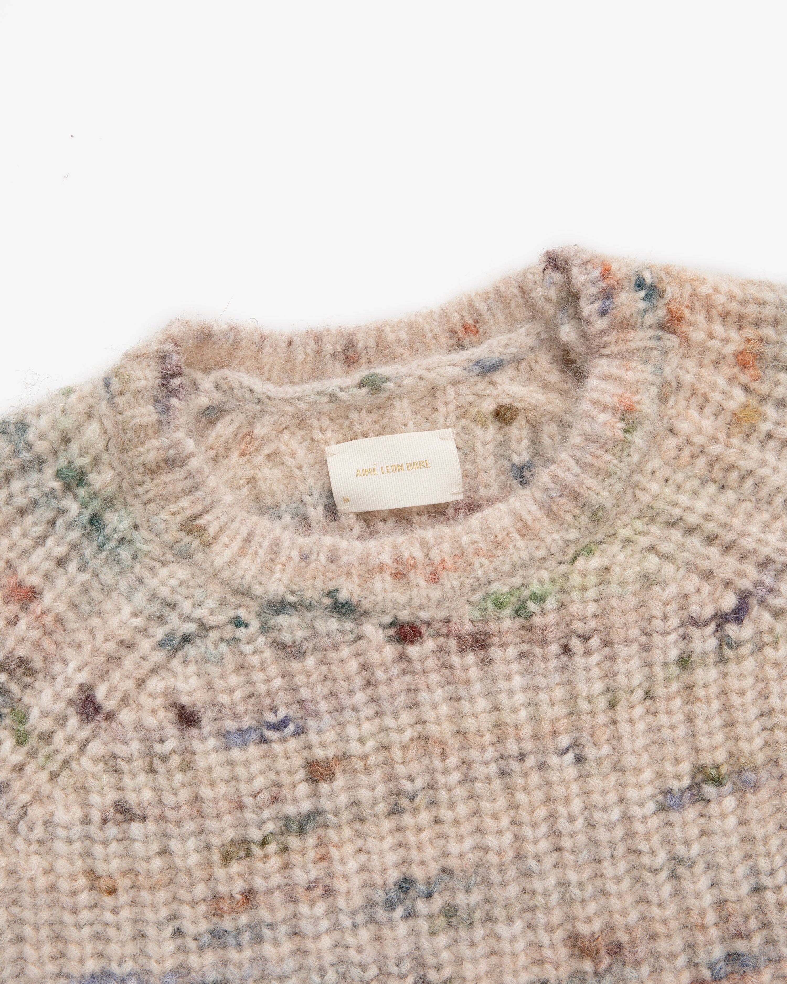 Flecked Alpaca Crewneck Sweater