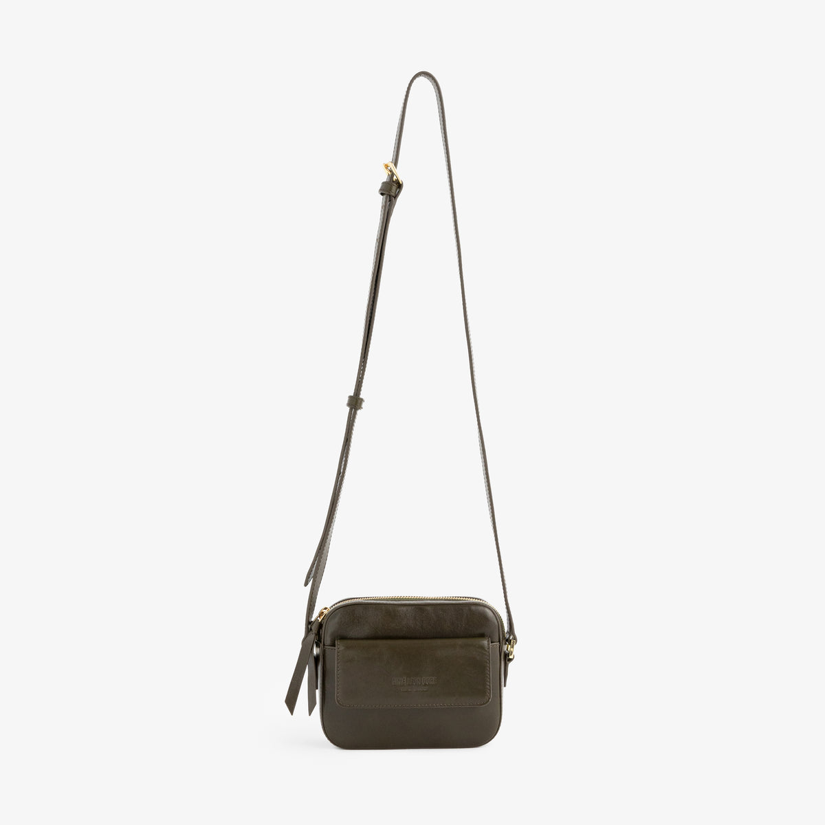 Italian Suede Square Crossbody Bag