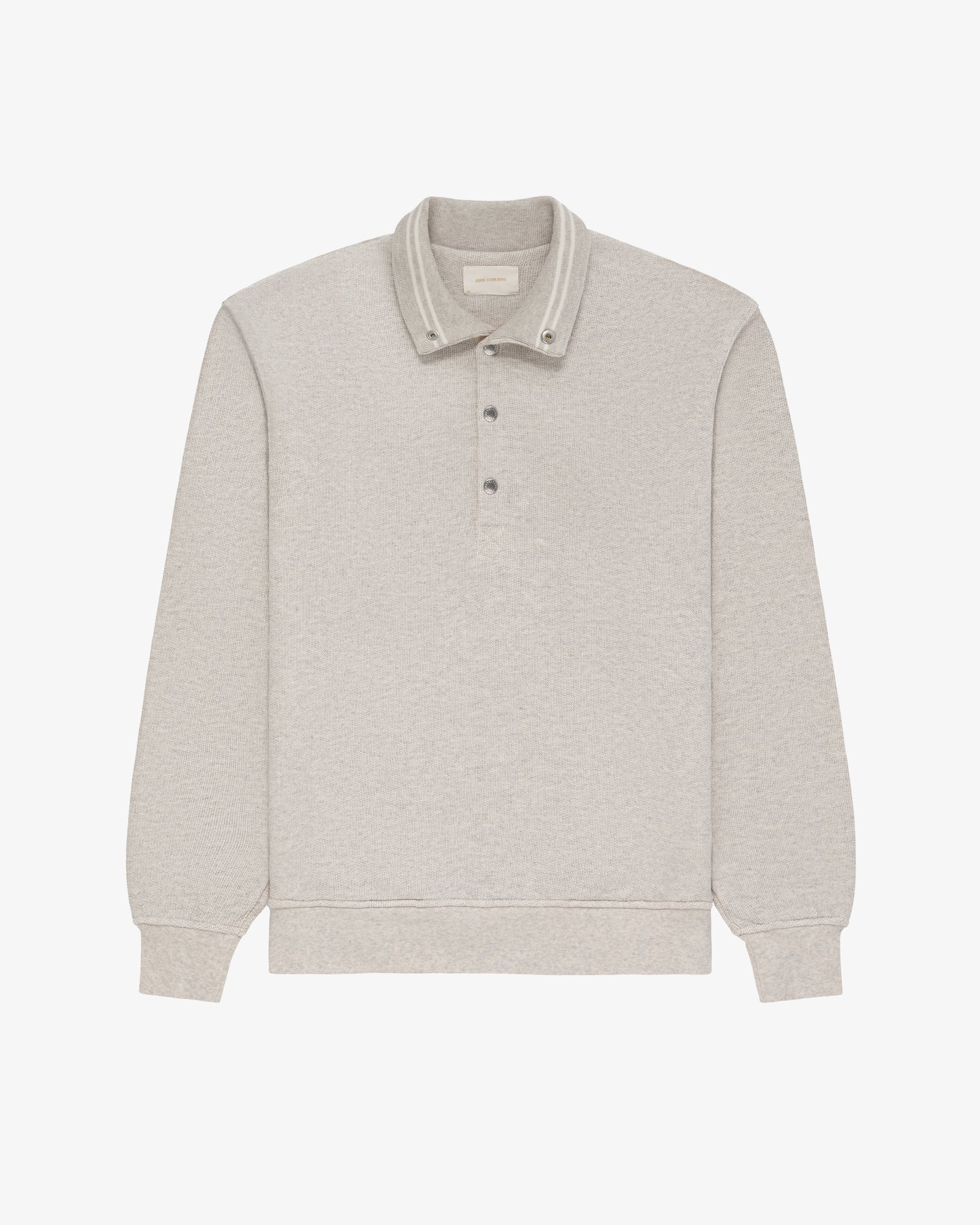 Jacquard Collar Snap Pullover