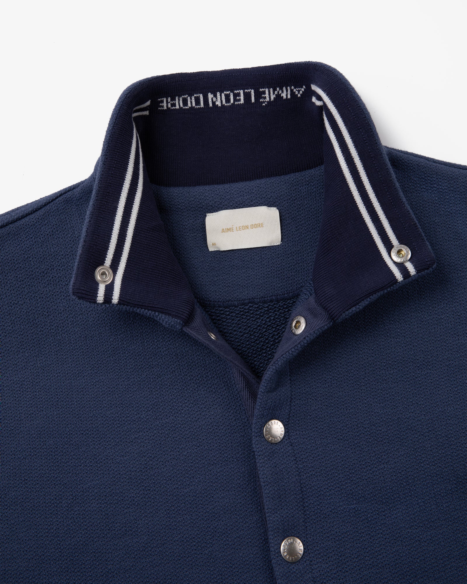 Jacquard Collar Snap Pullover