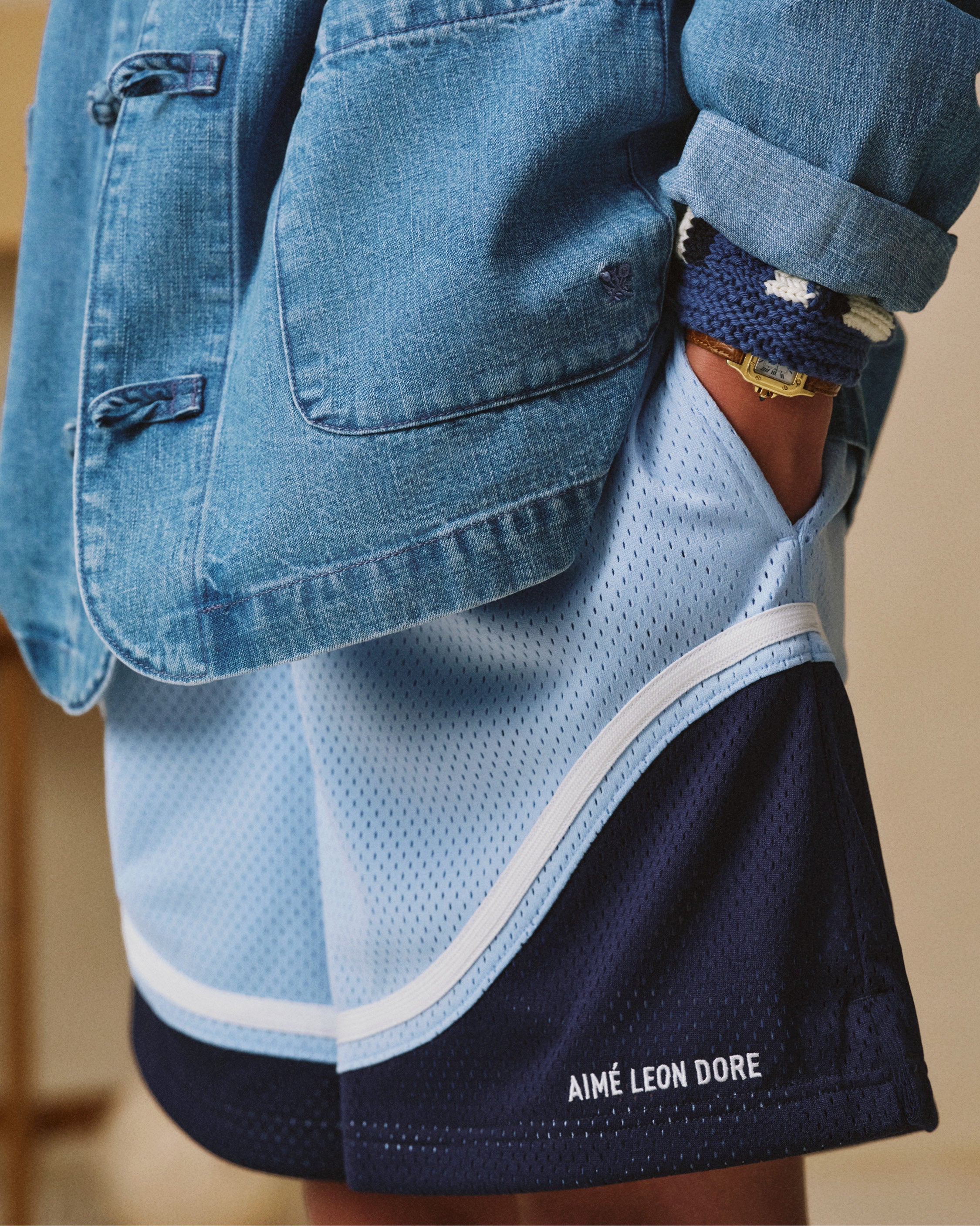 Colorblock Court Short