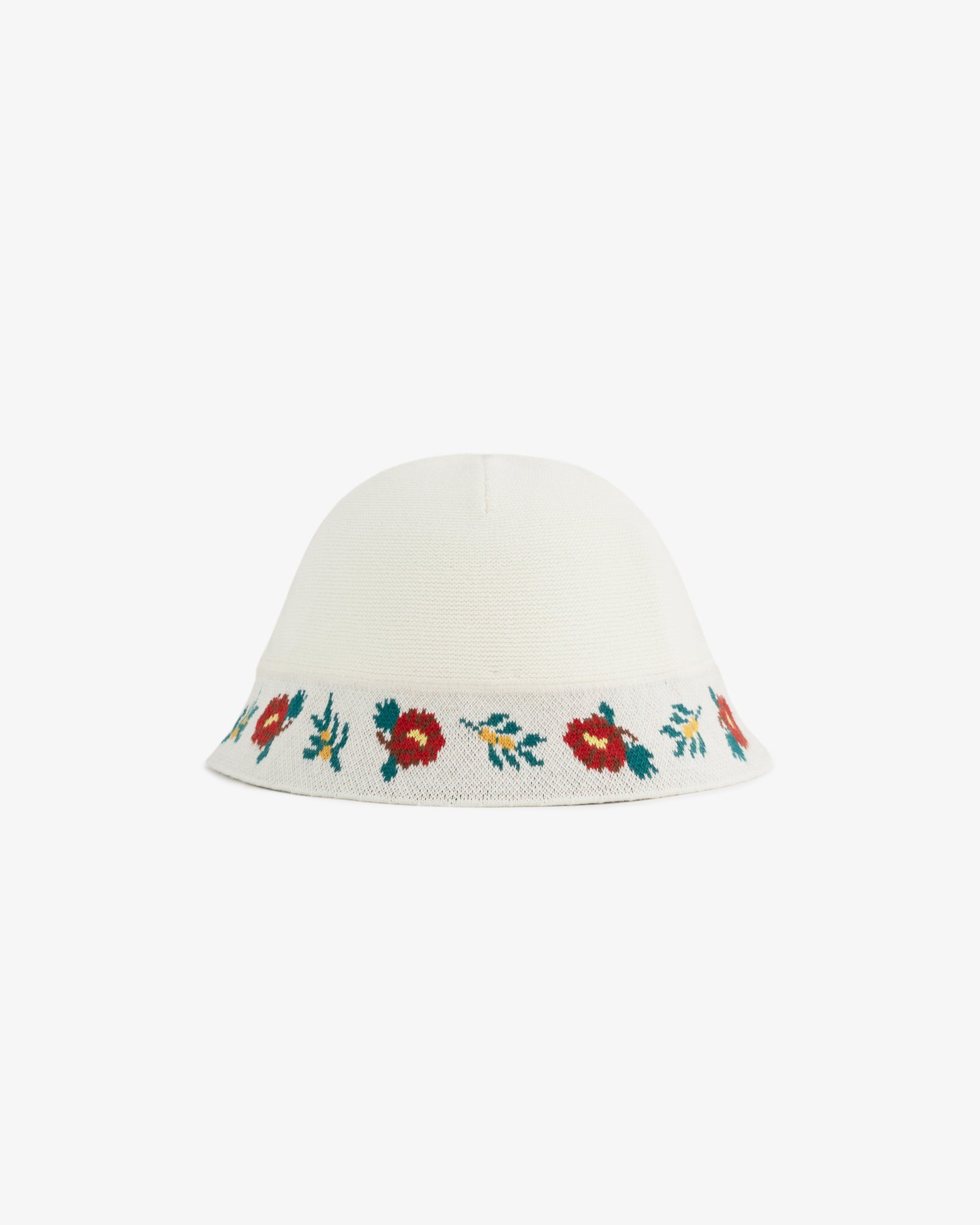 Floral Knit Bucket Hat